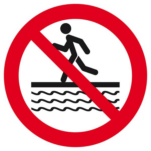 Panneau rigide INTERDIT DE COURIR A PROXIMITE DU BASSIN Ø180MM TALIAPLAST - 627338