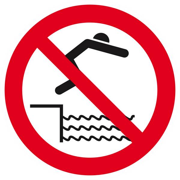 Panneau rigide INTERDIT DE PLONGER Ø180MM TALIAPLAST - 627339