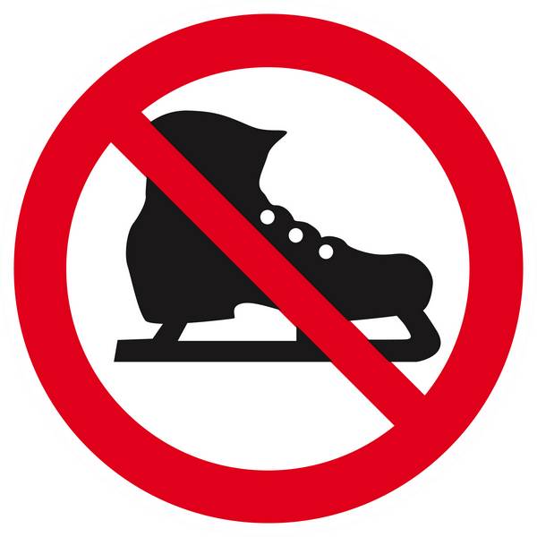 Panneau rigide PATINS INTERDITS Ø180MM TALIAPLAST - 627343