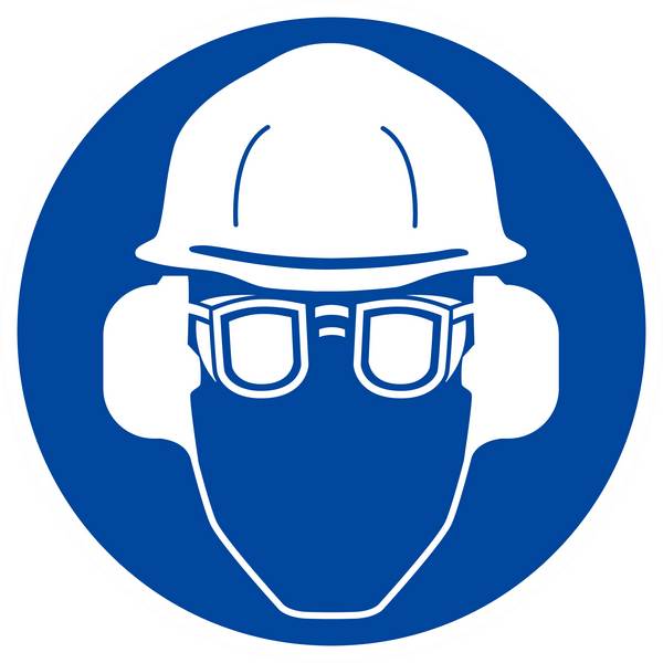 PANNEAU PROTECTION OBLIGATOIRE TETE/VUE/OUIE Ø180MM TALIAPLAST - 627508