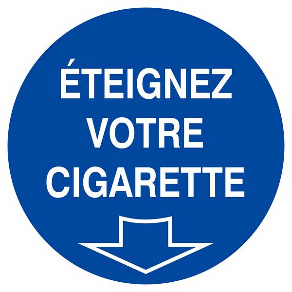 Panneau rigide ETEIGNEZ VOTRE CIGARETTE Ø180MM TALIAPLAST - 627519