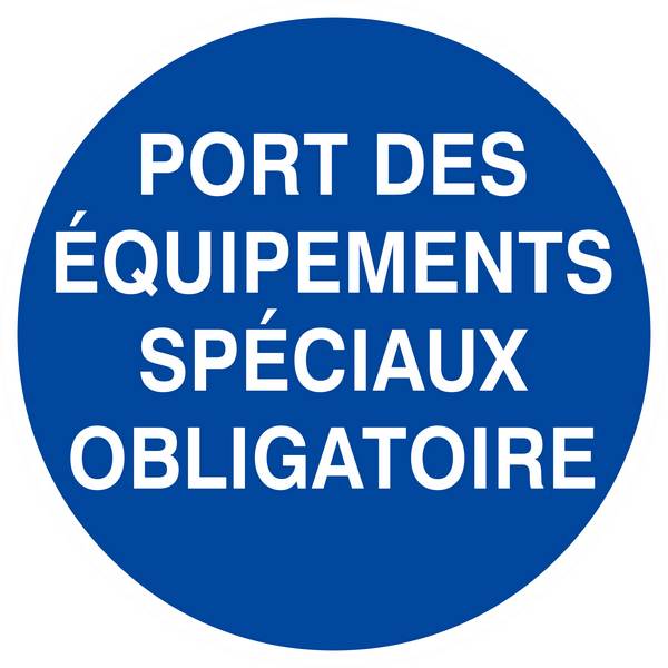 Panneau rigide PORT DES EQUIPEMENTS SPECIAUX OBLIGATOIRE Ø180MM TALIAPLAST - 627533