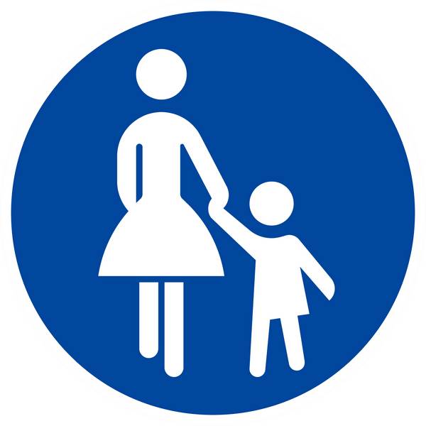 Panneau rigide CHEMIN OBLIGATOIRE POUR PIETONS Ø180MM TALIAPLAST - 627588