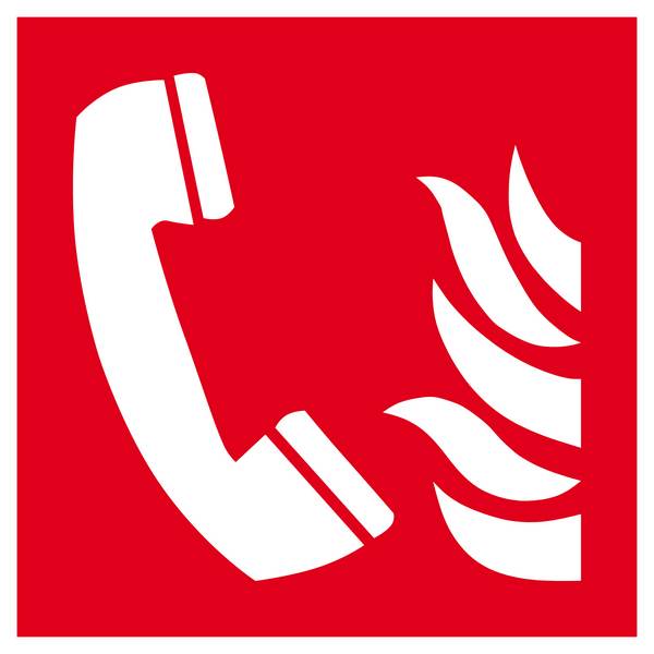 PANNEAU TELEPHONE A UTILISER EN CAS D'INCENDIE 200X200MM TALIAPLAST - 628103