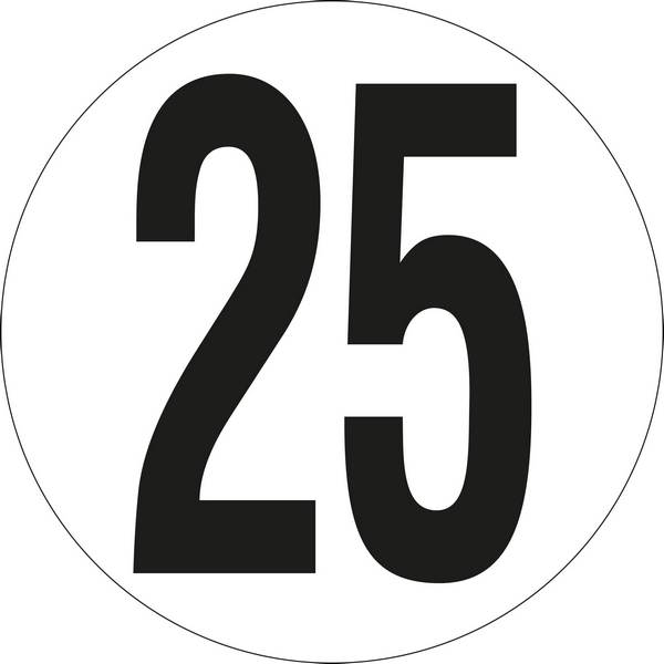 PANNEAU VEHICULES LIMITES A 25KM/H ADHESIF Ø200MM SOFOP TALIAPLAST - 628202