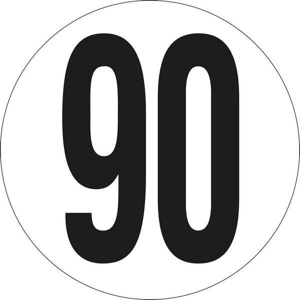 PANNEAU VEHICULES LIMITES A 90KM/H ADHESIF Ø200MM TALIAPLAST - 628232