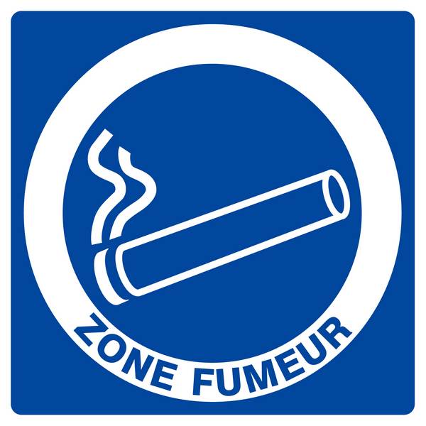 Panneau rigide ZONE FUMEUR 200X200MM TALIAPLAST - 628605