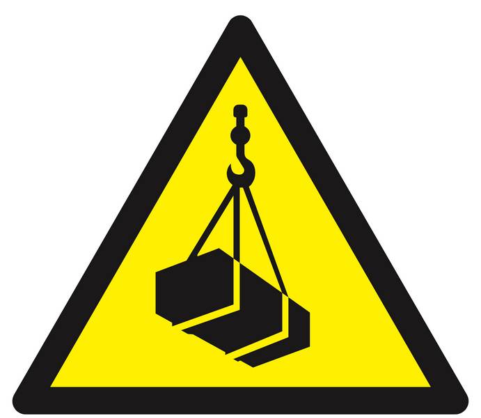Panneau rigide DANGER, CHARGES SUSPENDUES 300X300X300MM TALIAPLAST - 629313