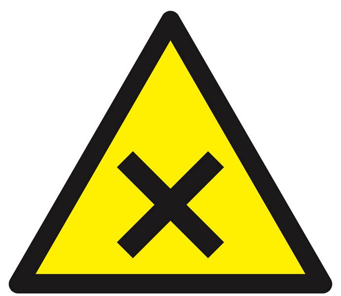 Panneau rigide DANGER MATIERES NOCIVES OU IRRITANTES 300X300X300MM TALIAPLAST - 629314