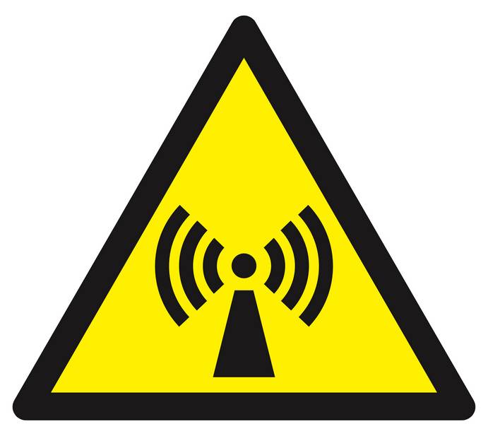 Panneau rigide DANGER, RADIATIONS NON IONISANTES 300X300X300MM TALIAPLAST - 629320