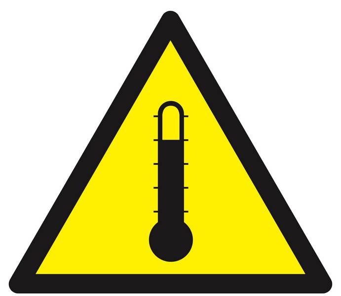 Panneau rigide DANGER HAUTE TEMPERATURE 300X300X300MM TALIAPLAST - 629341