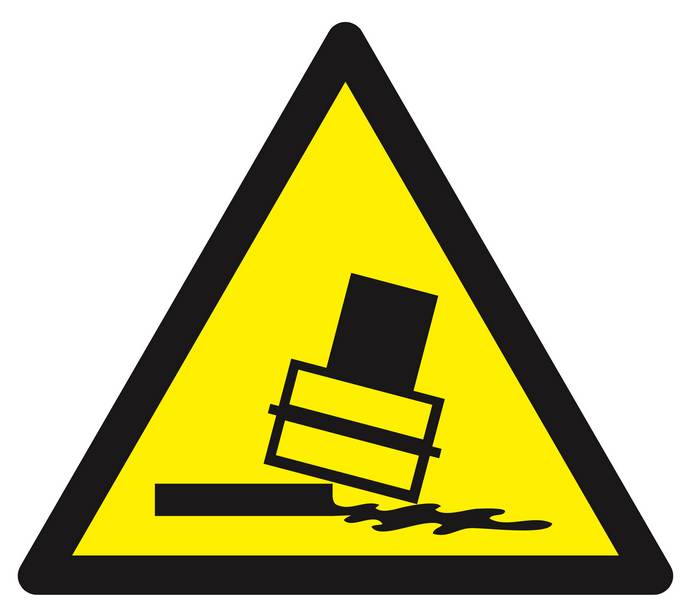 Panneau rigide DANGER RISQUE DE BASCULEMENT 300X300X300MM TALIAPLAST - 629352