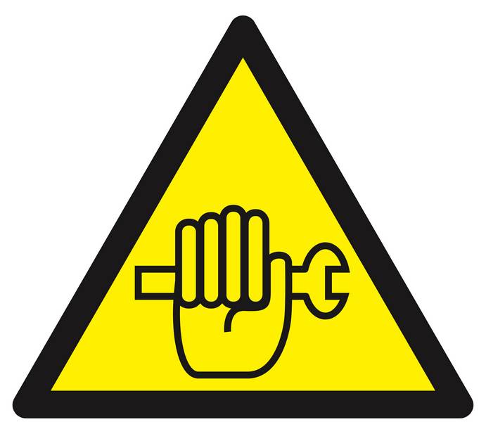 Panneau rigide DANGER TRAVAUX DE MAINTENANCE EN COURS 300X300X300MM TALIAPLAST - 629355