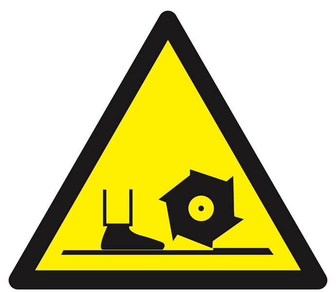 Panneau rigide DANGER BROCHE DE FRAISAGE 300X300X300MM TALIAPLAST - 629356