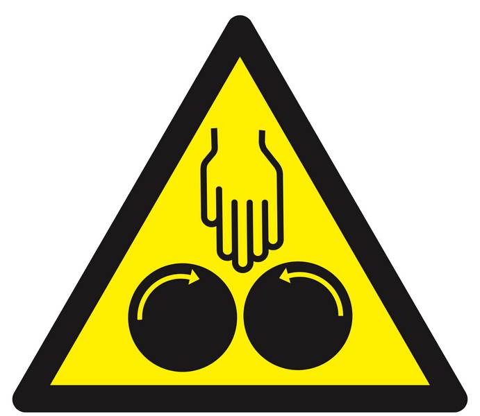 Panneau rigide DANGER D'ECRASEMENT SOUS CYLINDRE 300X300X300MM TALIAPLAST - 629359