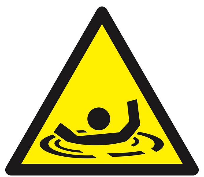 Panneau rigide DANGER RISQUE DE NOYADE 300X300X300MM TALIAPLAST - 629364
