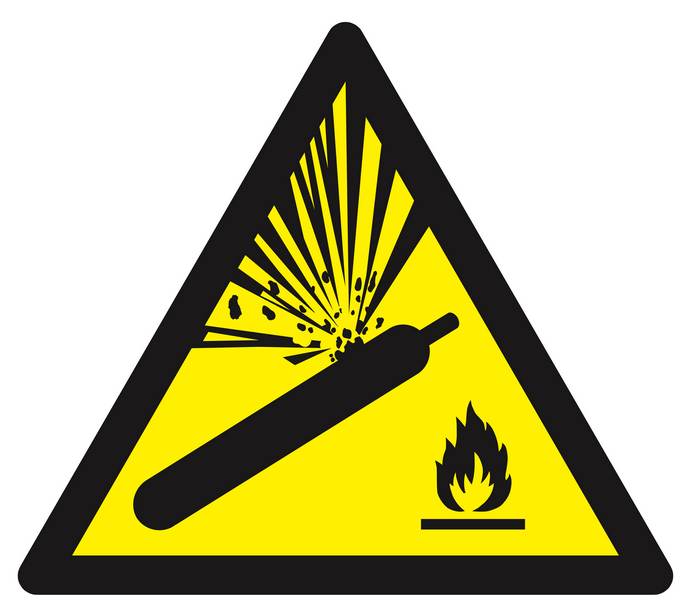 Panneau rigide DANGER, BOUTEILLE PRESSURISEE 300X300X300MM TALIAPLAST - 629368