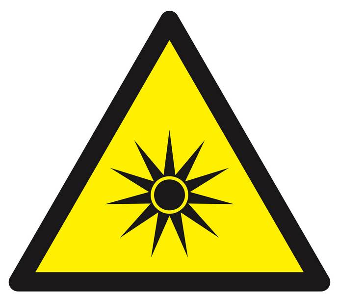 Panneau rigide DANGER, RAYONNEMENT OPTIQUE 300X300X300MM TALIAPLAST - 629370