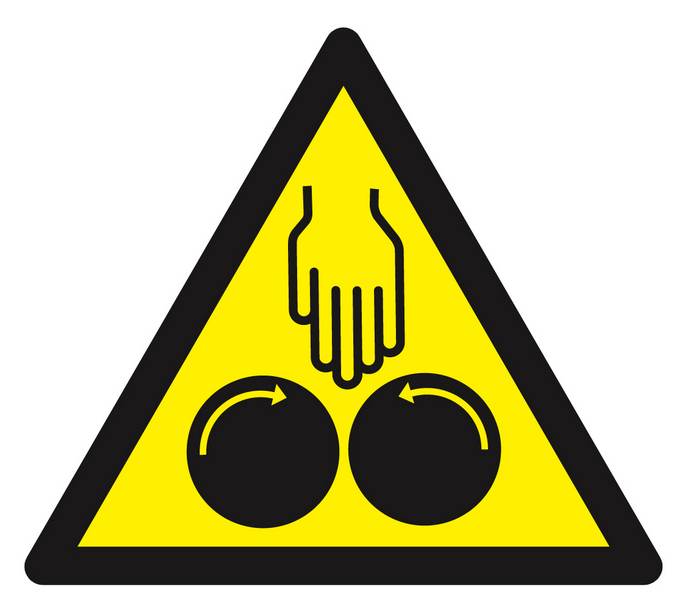 Panneau rigide DANGER D'ECRASEMENT SOUS CYLINDRE 100X100X100MM TALIAPLAST - 629905