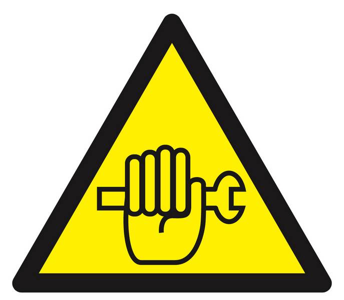 Panneau rigide DANGER TRAVAUX DE MAINTENANCE EN COURS 100X100X100MM TALIAPLAST - 629909