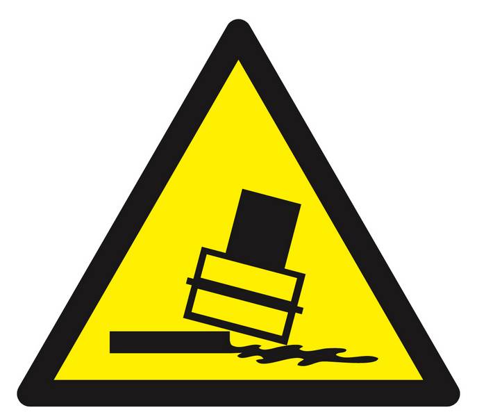 Panneau rigide DANGER RISQUE DE BASCULEMENT 100X100X100MM TALIAPLAST - 629912