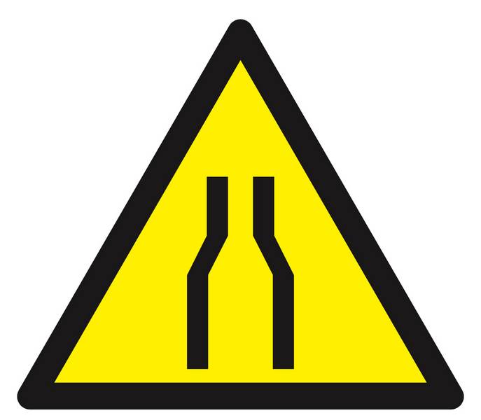 Panneau rigide DANGER RETRECISSEMENT 100X100X100MM TALIAPLAST - 629913