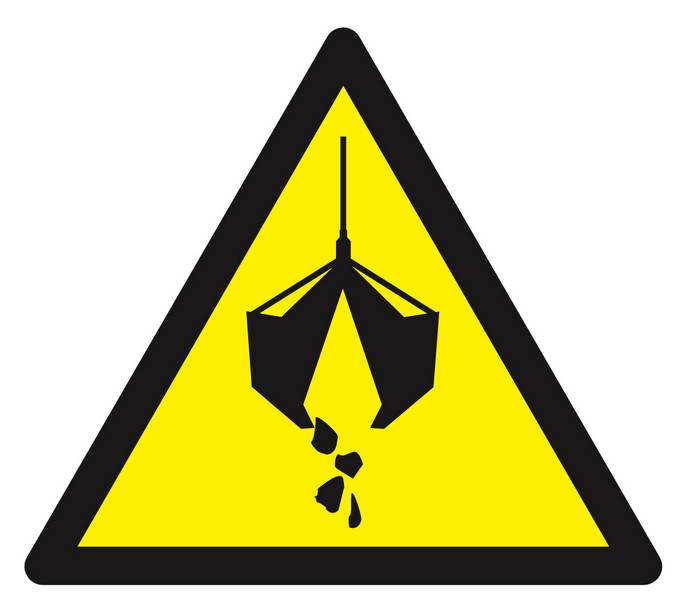 Panneau rigide DANGER ENGIN DE LEVAGE 100X100X100MM TALIAPLAST - 629915