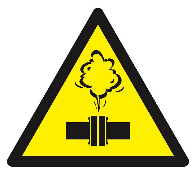 Panneau rigide DANGER VAPEUR CHAUDE 100X100X100MM TALIAPLAST - 629919