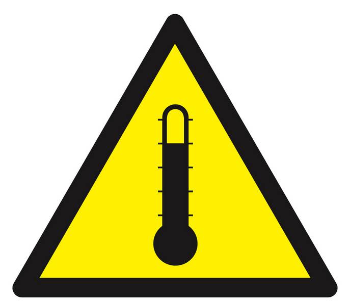 Panneau rigide DANGER HAUTE TEMPERATURE 100X100X100MM TALIAPLAST - 629923