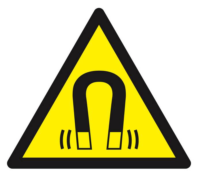 Panneau rigide DANGER, CHAMP MAGNETIQUE 100X100X100MM TALIAPLAST - 629927