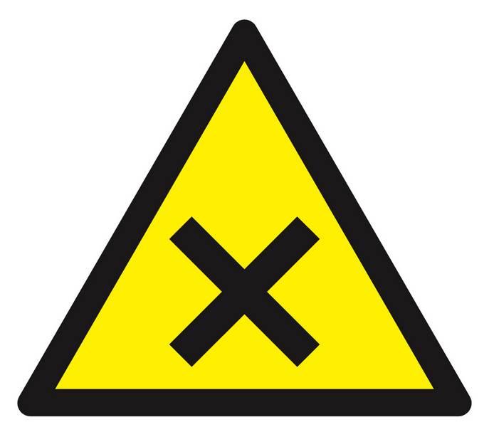 Panneau rigide DANGER MATIERES NOCIVES OU IRRITANTES 100X100X100MM TALIAPLAST - 629933