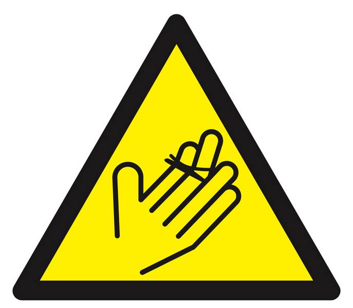 Panneau rigide DANGER, ATTENTION A VOS MAINS 100X100X100MM TALIAPLAST - 629944