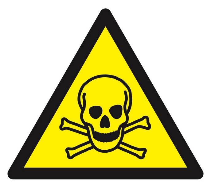 Panneau rigide DANGER, MATIERES TOXIQUES 100X100X100MM TALIAPLAST - 629945