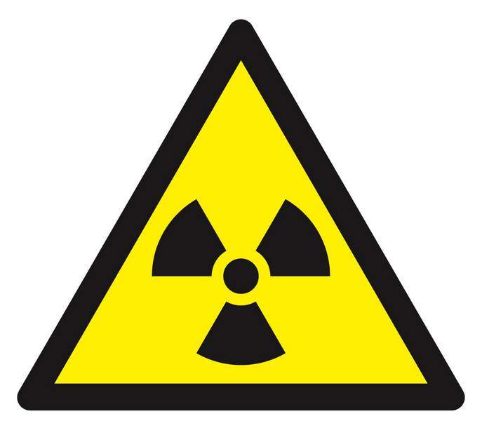 Panneau rigide DANGER MAT. RADIOACTIVES//RAD° IONISANTES 100X100X100mm TALIAPLAST - 629948