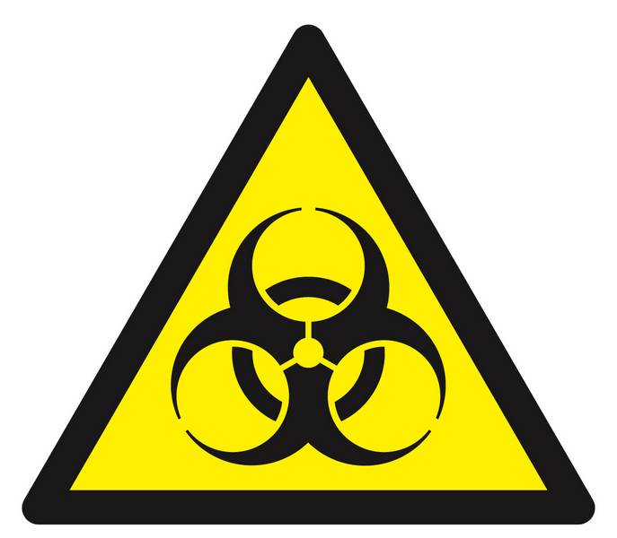 Panneau rigide DANGER, RISQUE BIOLOGIQUE 100X100X100MM TALIAPLAST - 629950