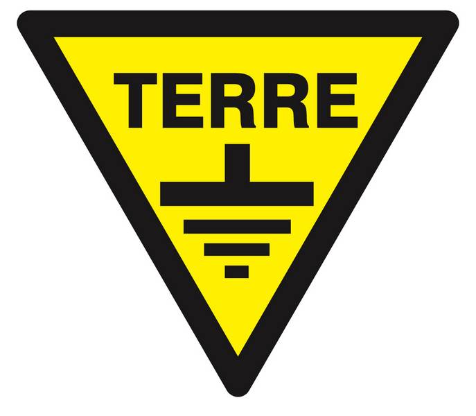 Panneau rigide DANGER TERRE 100X100X100MM TALIAPLAST - 629953