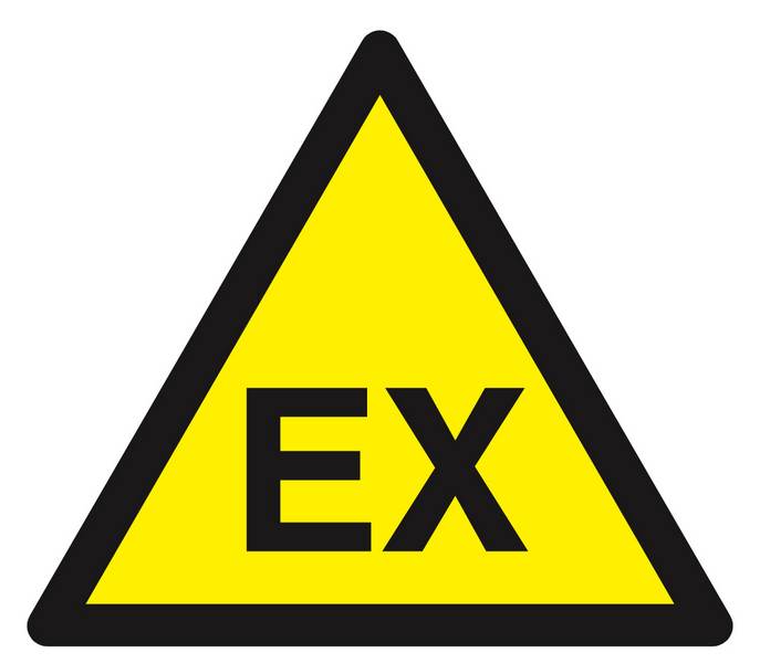 Panneau rigide DANGER ATMOSPHERE EXPLOSIVE 100X100X100MM TALIAPLAST - 629958