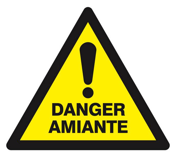 Panneau rigide DANGER AMIANTE 100X100X100MM TALIAPLAST - 629960