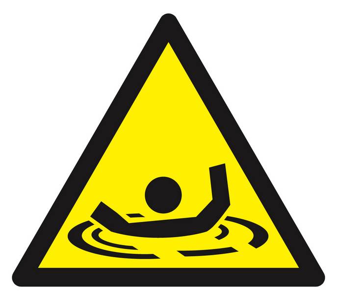 Panneau rigide DANGER RISQUE DE NOYADE 100X100X100MM TALIAPLAST - 629964
