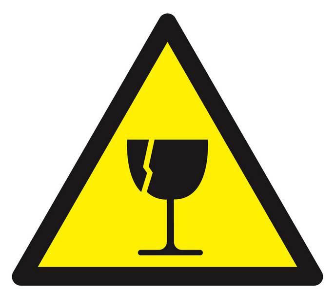 Panneau rigide DANGER FRAGILE 100X100X100MM TALIAPLAST - 629965