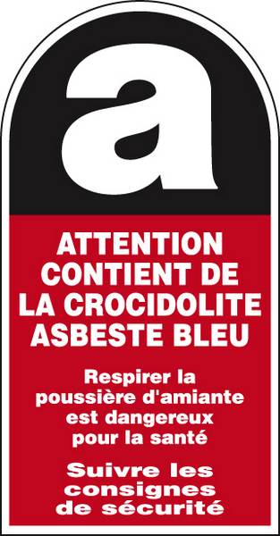 ATTENTION CONTIENT DE LA CROCIDOLITE 27x52mm (50 uni.) TALIAPLAST - 733903