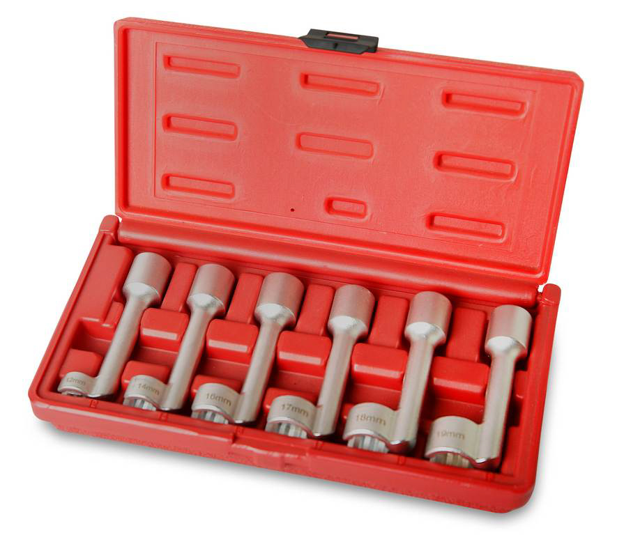 6 CLES A TUYAUTER 12 PANS 3/8 DEPORTEES POUR INJECTEURS SAM OUTILLAGE - 104AJ6