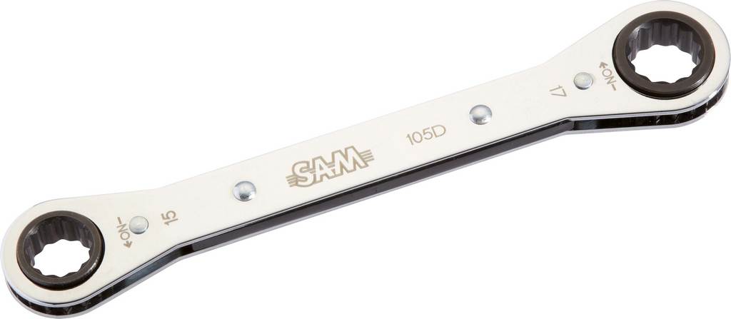 CLE POLYGONALE DROITE CLIQUET 12 PANS 16X18 MM SAM OUTILLAGE - 105D16X18