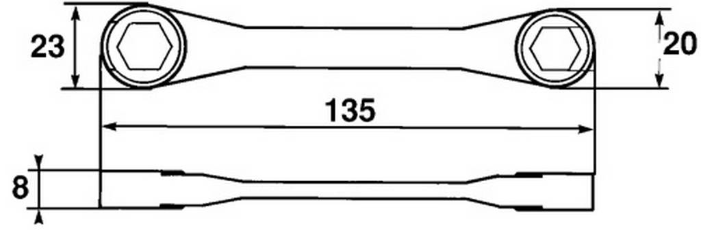 CLE COUDEE MAGNETIQUE PORTE-EMBOUTS 1/4' 5/16' SAM OUTILLAGE - 105PEV