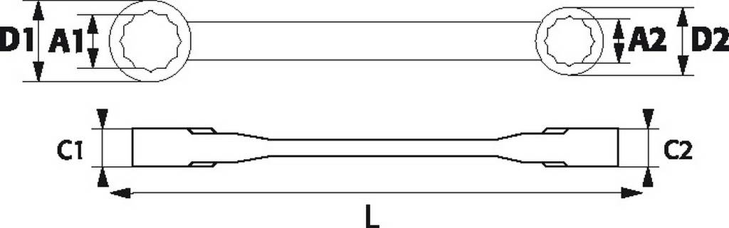 106CP-1 CLES POLYG.CLIQ. 4EN1 SAM OUTILLAGE - 106CP1
