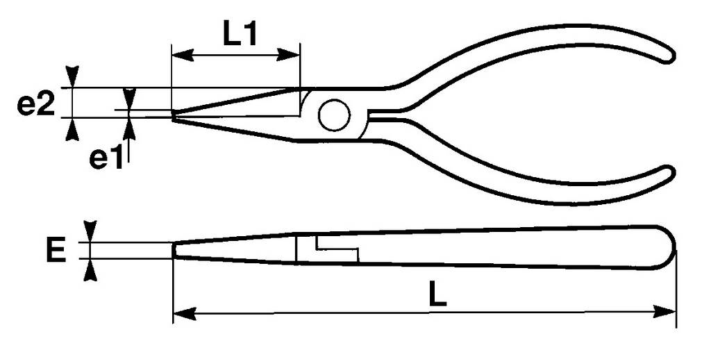PINCE A BEC PLAT PVC 160 MM SAM OUTILLAGE - 20616P