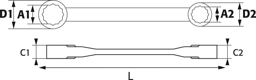 CLE CLIQUET DE 8 ET 10 MM CONTRECOUDEE SAM OUTILLAGE - 217810C