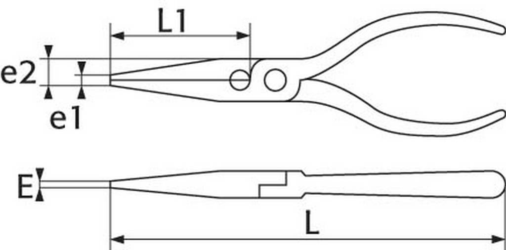 PINCE BEC DEMI ROND DROIT ISOLEE 160 MM SAM OUTILLAGE - 23716TI