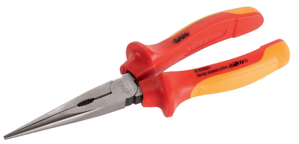 PINCE BEC DEMI ROND DROIT ISOLEE 200 MM SAM OUTILLAGE - 23720TI