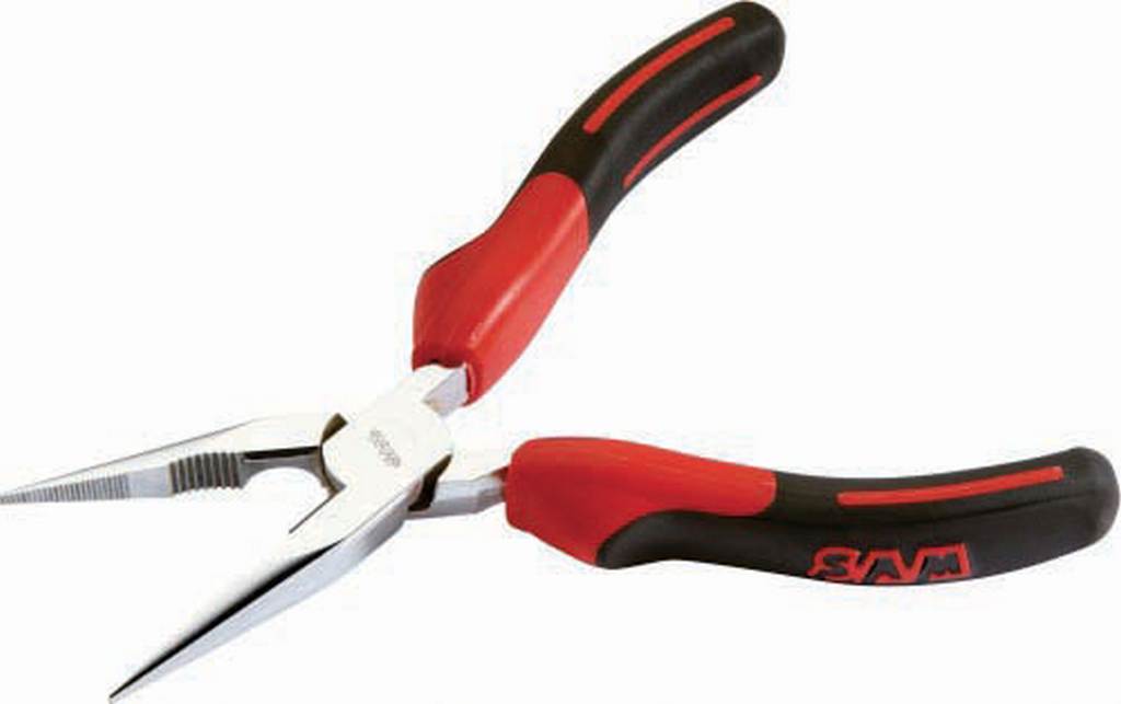 PINCE BEC DEMI ROND DROIT BIMATIERE AVEC RESSORT 200 MM SAM OUTILLAGE - 237R20G